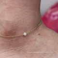 Shangjie OEM Single layer point drill anklet gold anklet chain cuban chain pendant anklets